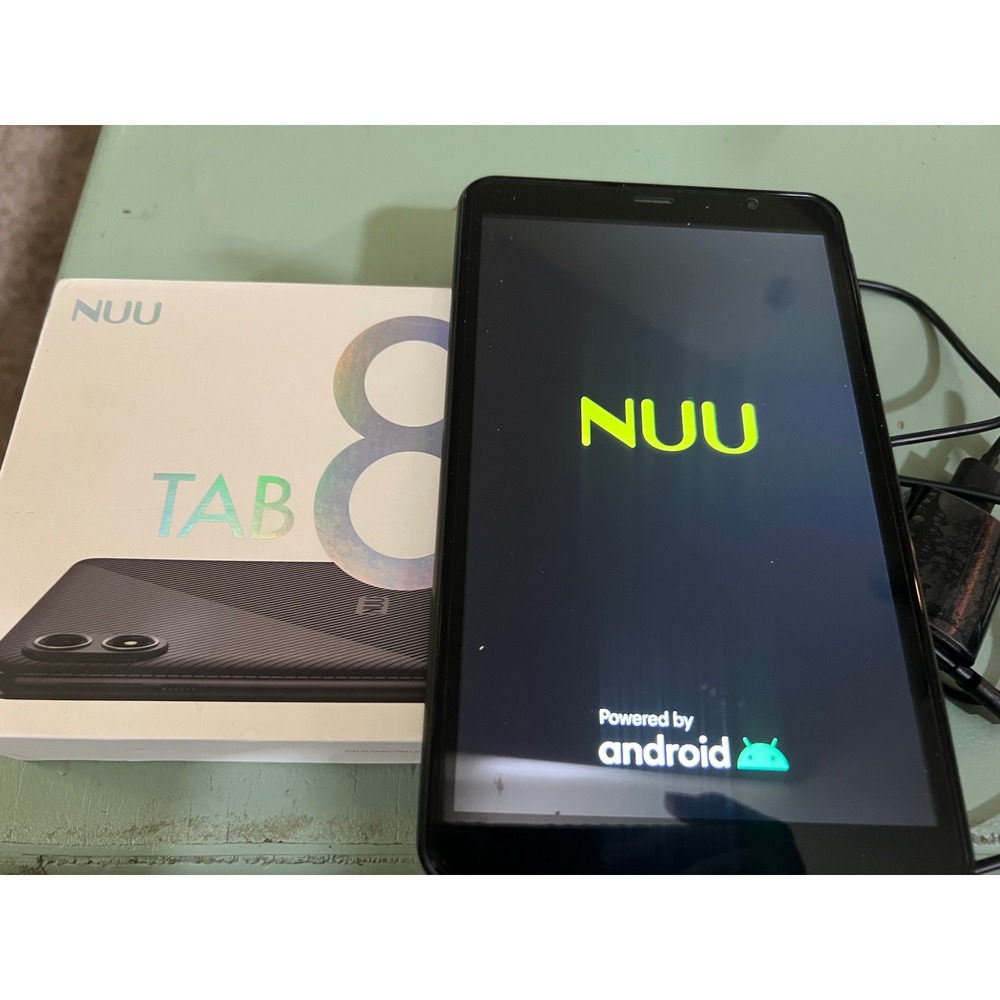 NUU Tab 8 Android Tablet 8 inch‎ Black with Original Box and Charger